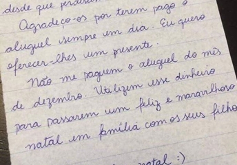 Proprietária de imóvel perdoa aluguel de pais desempregados no Natal 