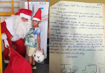 Menino pede ao Papai Noel geladeira para iogurte não estragar e é atendido