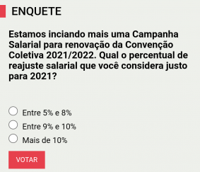 Já iniciamos a Campanha Salarial 2021/2022! Participe da enquete do Secoc/RS